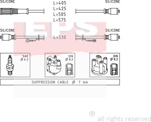 MDR EPS-1500 386 - Augstsprieguma vadu komplekts ps1.lv