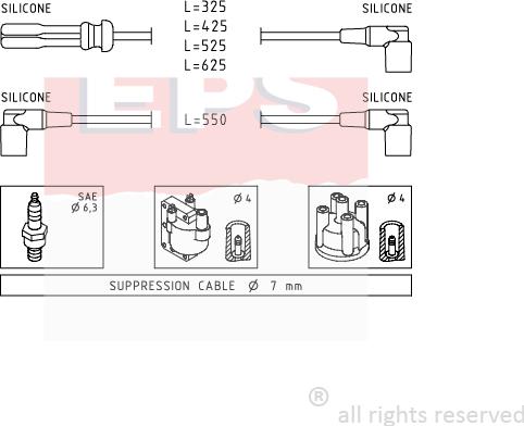 MDR EPS-1500 372 - Augstsprieguma vadu komplekts ps1.lv