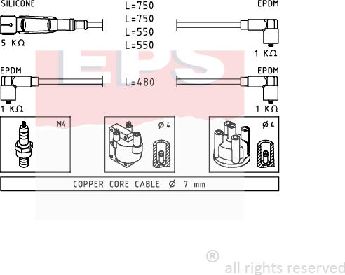 MDR EPS-1500 736 - Augstsprieguma vadu komplekts ps1.lv