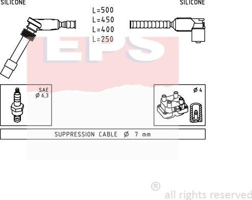 MDR EPS-1501 904 - Augstsprieguma vadu komplekts ps1.lv