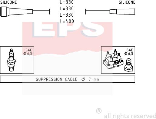 MDR EPS-1501 501 - Augstsprieguma vadu komplekts ps1.lv