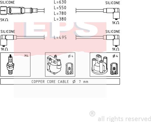 MDR EPS-1501 660 - Augstsprieguma vadu komplekts ps1.lv