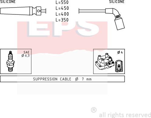 MDR EPS-1501 680 - Augstsprieguma vadu komplekts ps1.lv