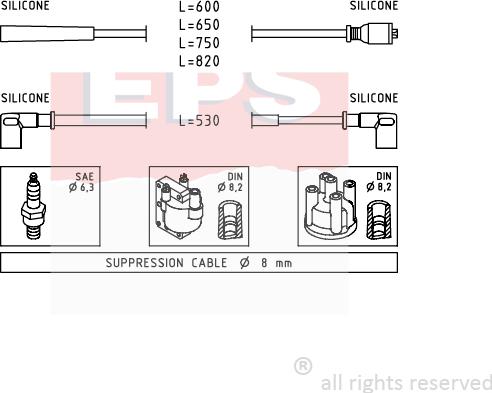 MDR EPS-1501 078 - Augstsprieguma vadu komplekts ps1.lv