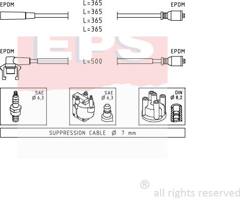 MDR EPS-1501 332 - Augstsprieguma vadu komplekts ps1.lv