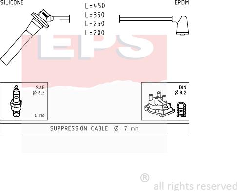 MDR EPS-1501 740 - Augstsprieguma vadu komplekts ps1.lv