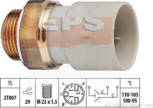 MDR EPS-1850 689 - Termoslēdzis, Radiatora ventilators ps1.lv