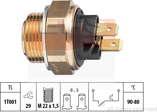 MDR EPS-1850 002 - Termoslēdzis, Radiatora ventilators ps1.lv