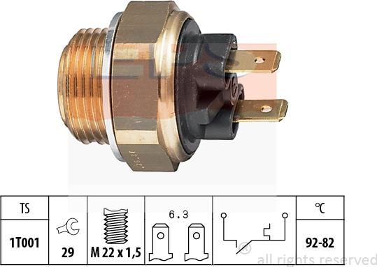 MDR EPS-1850 016 - Termoslēdzis, Radiatora ventilators ps1.lv