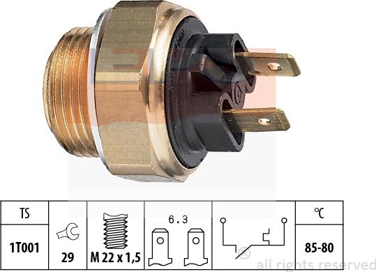 MDR EPS-1850 018 - Termoslēdzis, Radiatora ventilators ps1.lv