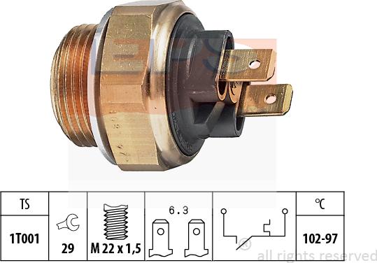 MDR EPS-1850 013 - Termoslēdzis, Radiatora ventilators ps1.lv