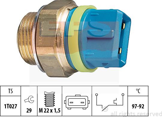 MDR EPS-1850 145 - Termoslēdzis, Radiatora ventilators ps1.lv