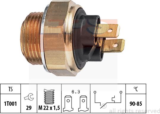 MDR EPS-1850 134 - Termoslēdzis, Radiatora ventilators ps1.lv