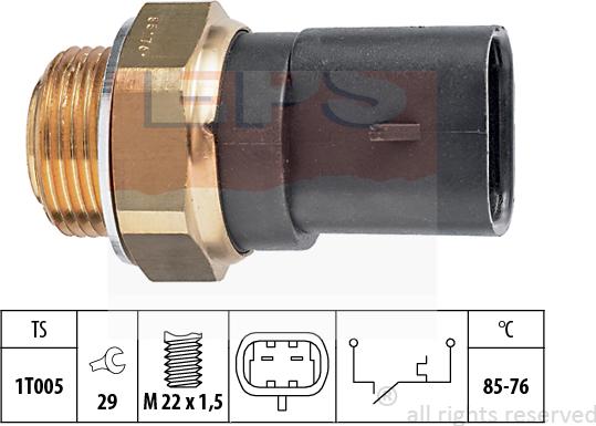 MDR EPS-1850 287 - Termoslēdzis, Radiatora ventilators ps1.lv