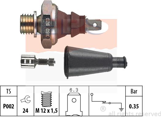 MDR EPS-1800 060 - Devējs, Eļļas spiediens ps1.lv