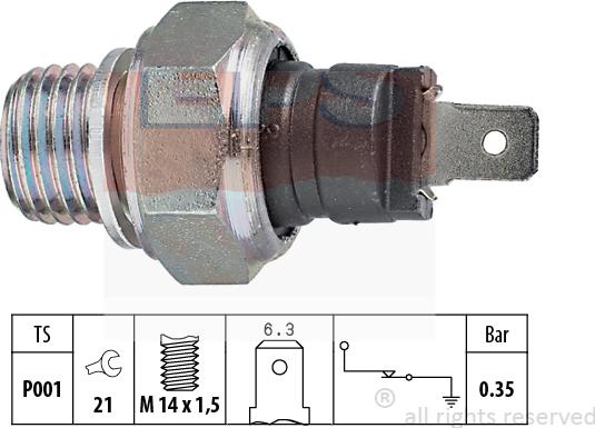 MDR EPS-1800 006 - Devējs, Eļļas spiediens ps1.lv