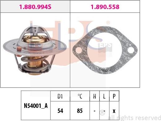 MDR EPS-1880 994 - Termostats, Dzesēšanas šķidrums ps1.lv