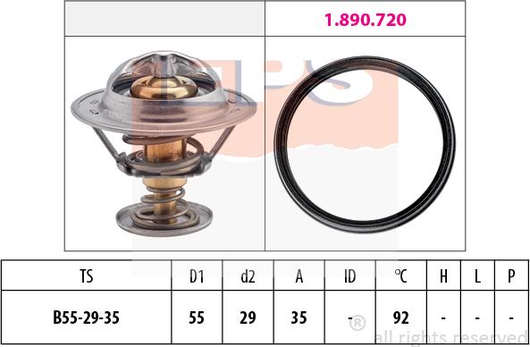 MDR EPS-1880 945 - Termostats, Dzesēšanas šķidrums ps1.lv