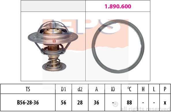 MDR EPS-1880 948 - Termostats, Dzesēšanas šķidrums ps1.lv