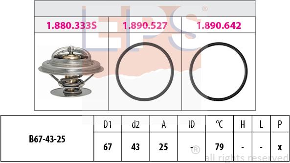 MDR EPS-1880 980 - Termostats, Dzesēšanas šķidrums ps1.lv