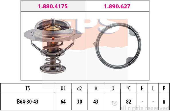 MDR EPS-1880 926 - Termostats, Dzesēšanas šķidrums ps1.lv