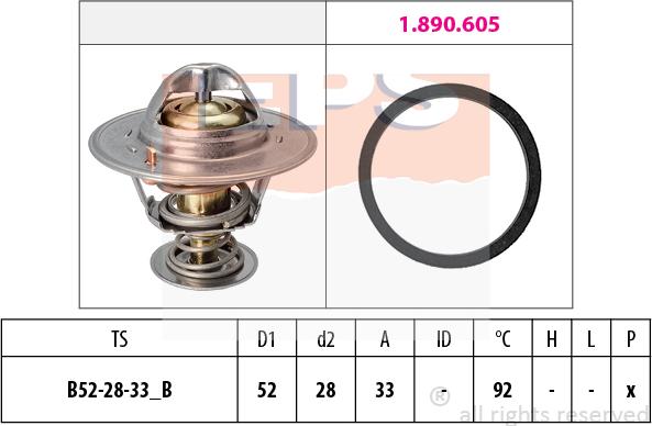 MDR EPS-1880 928 - Termostats, Dzesēšanas šķidrums ps1.lv