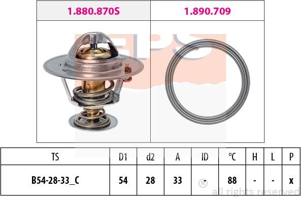 MDR EPS-1880 971 - Termostats, Dzesēšanas šķidrums ps1.lv