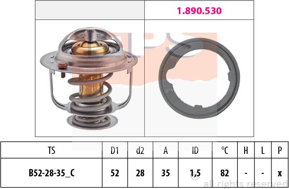 MDR EPS-1880 493 - Termostats, Dzesēšanas šķidrums ps1.lv