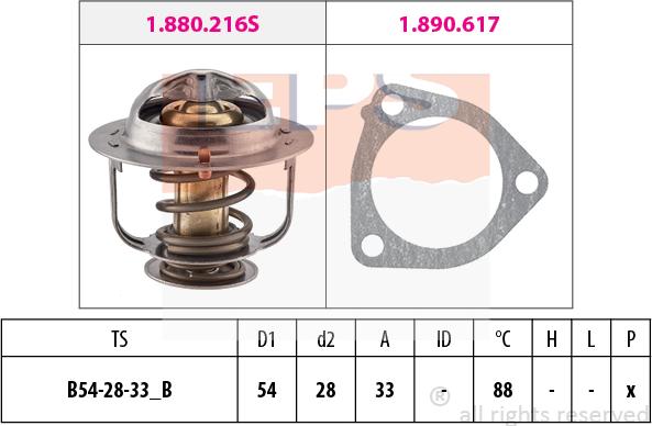 MDR EPS-1880 453 - Termostats, Dzesēšanas šķidrums ps1.lv