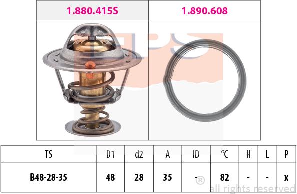 MDR EPS-1880 415 - Termostats, Dzesēšanas šķidrums ps1.lv