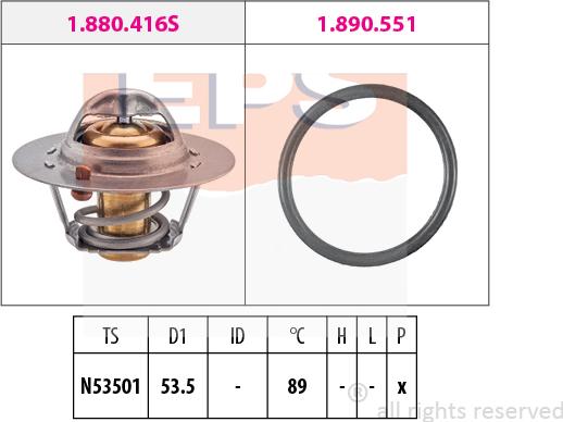 MDR EPS-1880 416 - Termostats, Dzesēšanas šķidrums ps1.lv