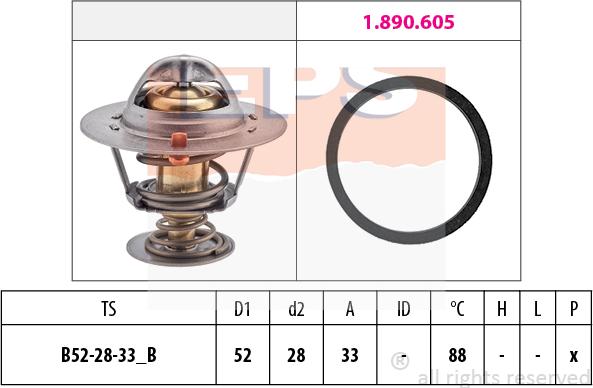 MDR EPS-1880 412 - Termostats, Dzesēšanas šķidrums ps1.lv