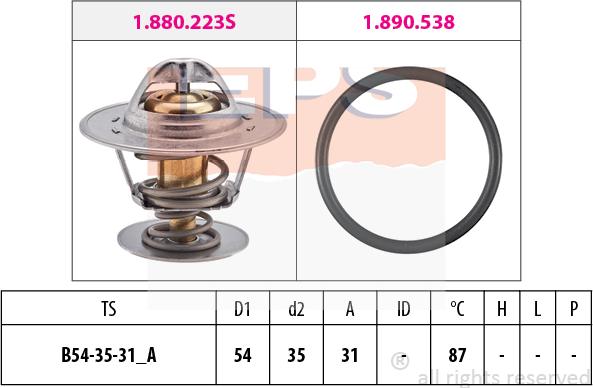 MDR EPS-1880 434 - Termostats, Dzesēšanas šķidrums ps1.lv