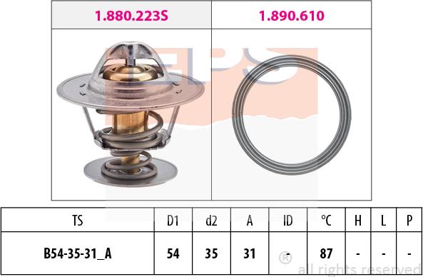 MDR EPS-1880 435 - Termostats, Dzesēšanas šķidrums ps1.lv