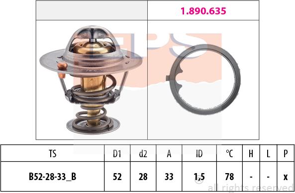 MDR EPS-1880 503 - Termostats, Dzesēšanas šķidrums ps1.lv