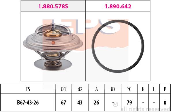 MDR EPS-1880 578 - Termostats, Dzesēšanas šķidrums ps1.lv