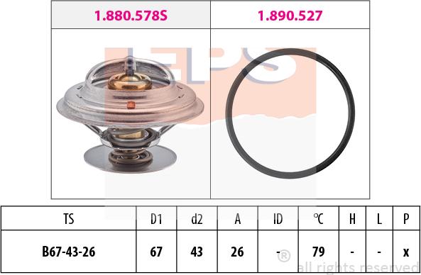 MDR EPS-1880 577 - Termostats, Dzesēšanas šķidrums ps1.lv