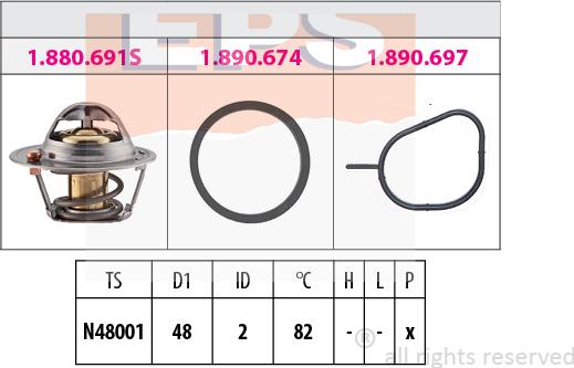 MDR EPS-1880 691 - Termostats, Dzesēšanas šķidrums ps1.lv