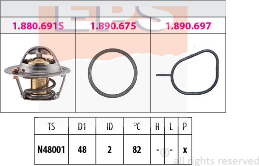 MDR EPS-1880 692 - Termostats, Dzesēšanas šķidrums ps1.lv