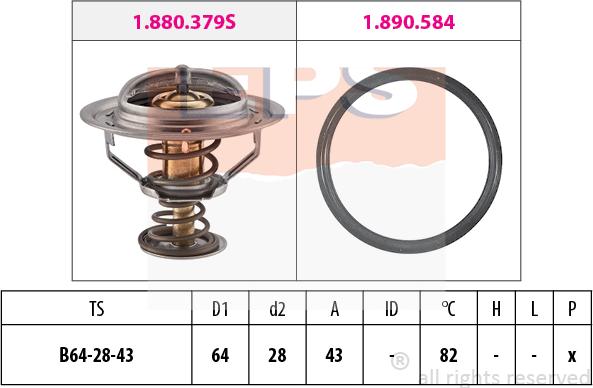 MDR EPS-1880 649 - Termostats, Dzesēšanas šķidrums ps1.lv