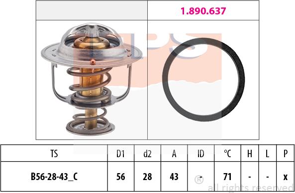 MDR EPS-1880 650 - Termostats, Dzesēšanas šķidrums ps1.lv