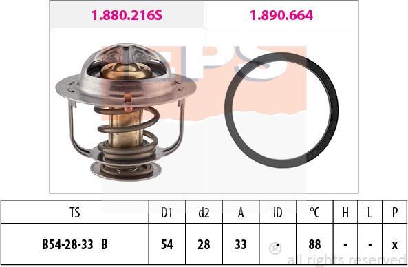 MDR EPS-1880 658 - Termostats, Dzesēšanas šķidrums ps1.lv