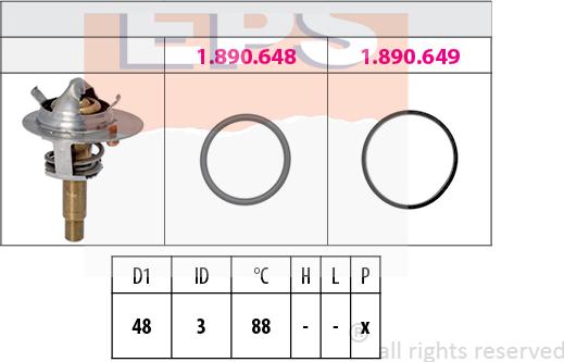 MDR EPS-1880 609 - Termostats, Dzesēšanas šķidrums ps1.lv