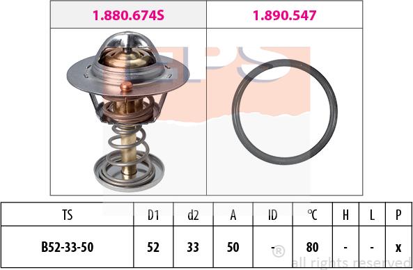 MDR EPS-1880 674 - Termostats, Dzesēšanas šķidrums ps1.lv