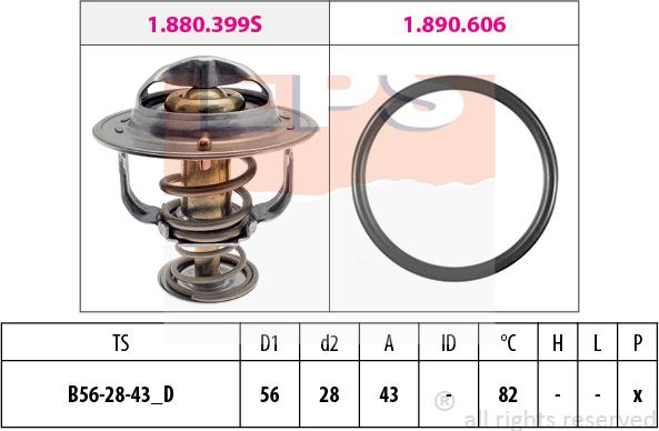 MDR EPS-1880 848 - Termostats, Dzesēšanas šķidrums ps1.lv