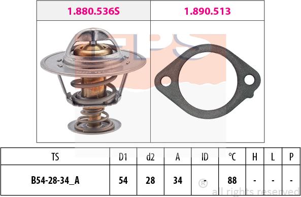 MDR EPS-1880 869 - Termostats, Dzesēšanas šķidrums ps1.lv