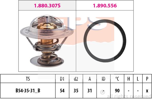 MDR EPS-1880 307 - Termostats, Dzesēšanas šķidrums ps1.lv