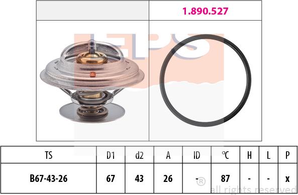 MDR EPS-1880 385 - Termostats, Dzesēšanas šķidrums ps1.lv