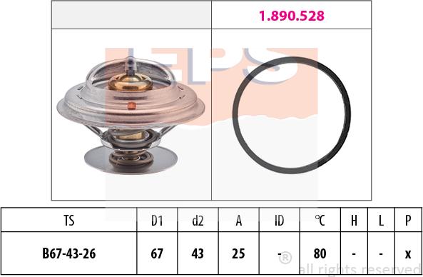 MDR EPS-1880 333 - Termostats, Dzesēšanas šķidrums ps1.lv