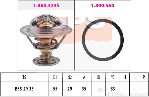 MDR EPS-1880 323 - Termostats, Dzesēšanas šķidrums ps1.lv